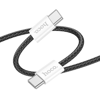 USB kabelis Hoco X104 60W USB-C to USB-C 2.0m juodas Default Title