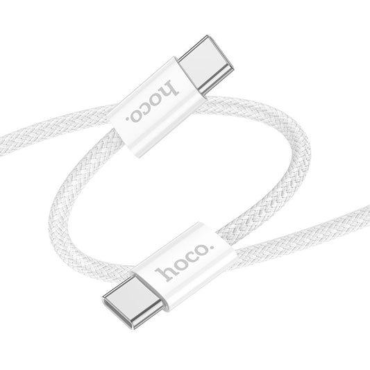 USB kabelis Hoco X104 60W USB-C to USB-C 2.0m baltas Default Title