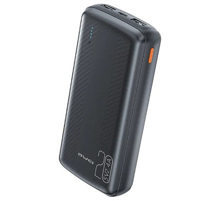 Išorinė baterija Power Bank Awei P19K 5V/2.4A 20000mAh juoda Default Title