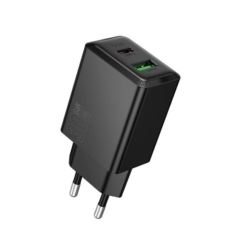 Įkroviklis Hoco N71 30W GaN USB-C/USB-A juodas Default Title