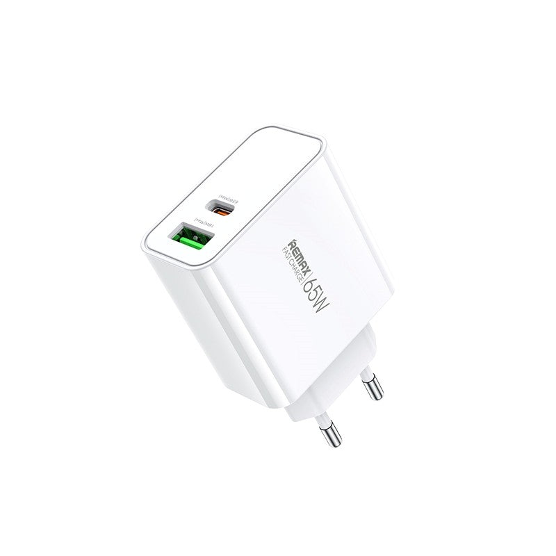 Įkroviklis Remax RP-U125 65W GaN USB-C/USB-A baltas Default Title