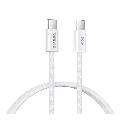 USB kabelis Remax RC-C010 USB-C to USB-C 30W 1.0m baltas Default Title