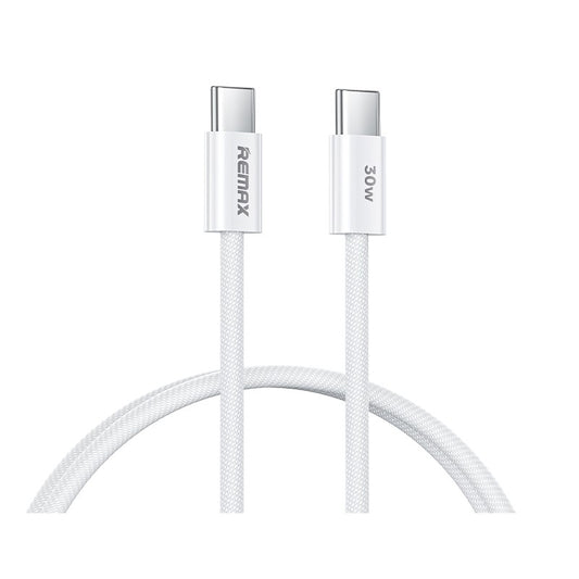 USB kabelis Remax RC-C010 USB-C to USB-C 30W 1.0m baltas Default Title