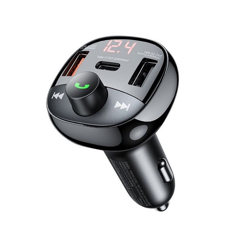 FM bangų moduliatorius Remax RCC331 54.5W 2xUSB-A/1xUSB-C juodas Default Title