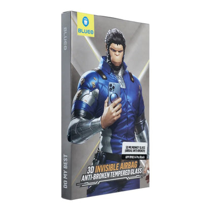 LCD apsauginis stikliukas 5D Mr. Monkey Glass (Airbag Anti-Broken) Apple iPhone 16 Pro Max juodas Default Title