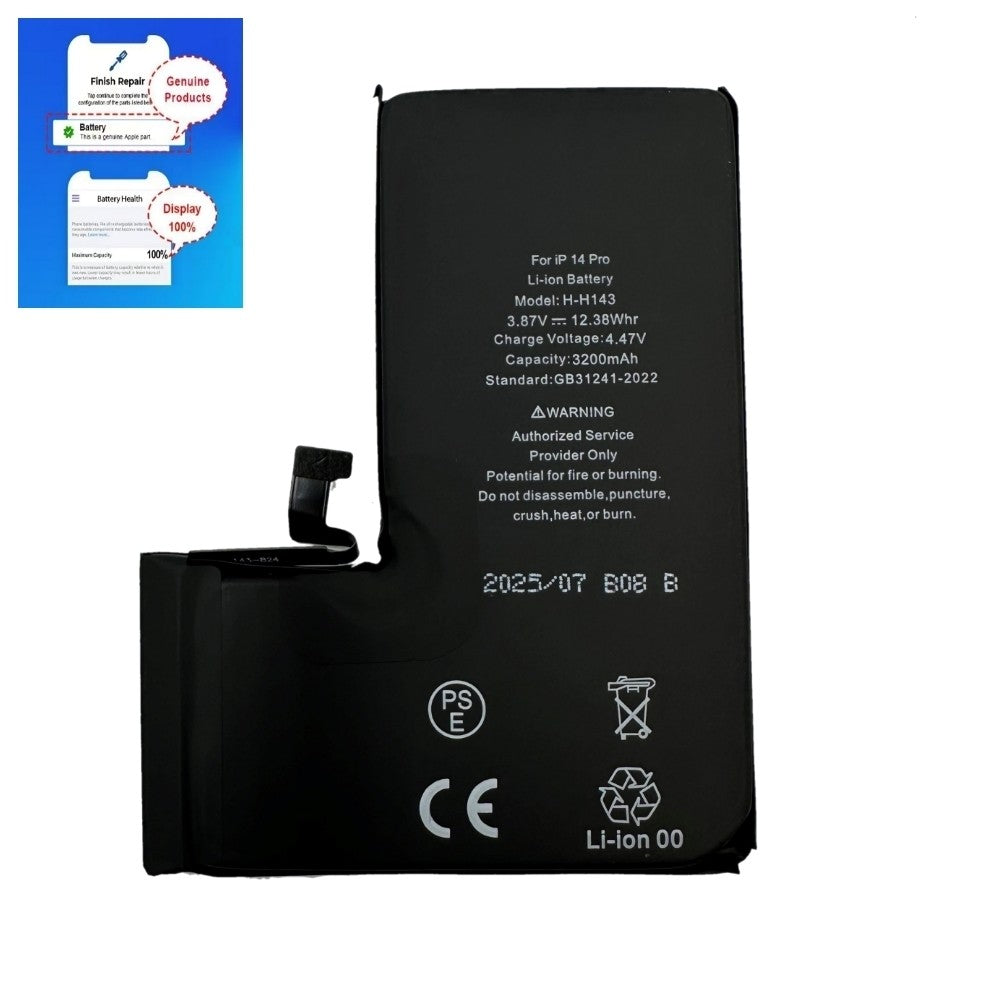 Akumuliatorius Apple iPhone 14 Pro 3200mAh Diagnosable OEM Default Title