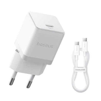 Įkroviklis Baseus Palm 20W USB-C + USB-C to USB-C cable 1.0m baltas P10111602213-01 Default Title