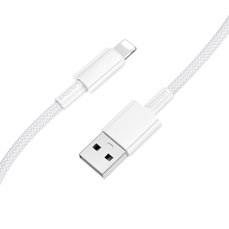 USB kabelis Borofone BX117 USB-A to Lightning 1.0m baltas Default Title
