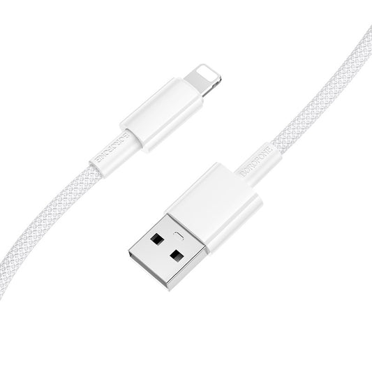 USB kabelis Borofone BX117 USB-A to Lightning 1.0m baltas Default Title