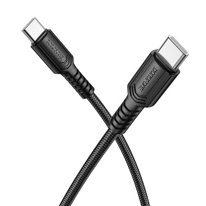 USB kabelis Borofone BX116 60W USB-C to USB-C 1.0m juodas Default Title