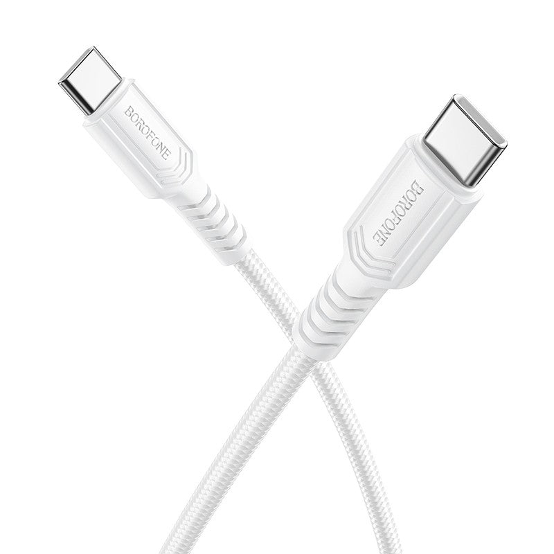 USB kabelis Borofone BX116 60W USB-C to USB-C 1.0m baltas Default Title