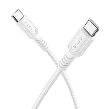 USB kabelis Borofone BX116 60W USB-C to USB-C 1.0m baltas Default Title