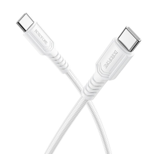 USB kabelis Borofone BX116 60W USB-C to USB-C 1.0m baltas Default Title