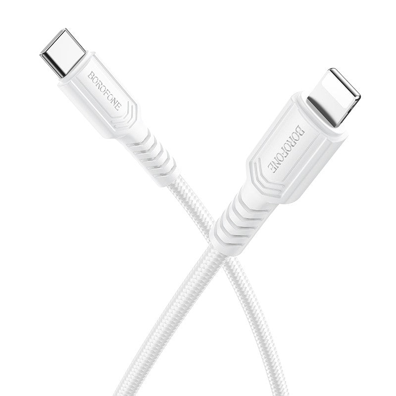 USB kabelis Borofone BX116 USB-C to Lightning 1.0m baltas Default Title