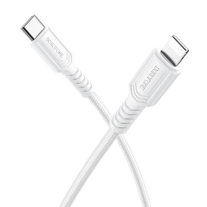 USB kabelis Borofone BX116 USB-C to Lightning 1.0m baltas Default Title