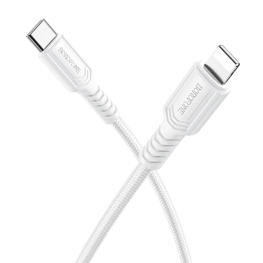 USB kabelis Borofone BX116 USB-C to Lightning 1.0m baltas Default Title
