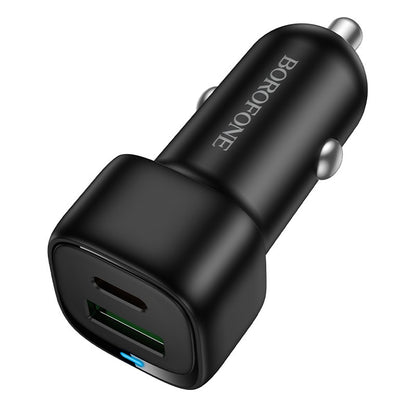 Automobilinis įkroviklis Borofone BZ34B 38W USB-C/USB-A juodas Default Title