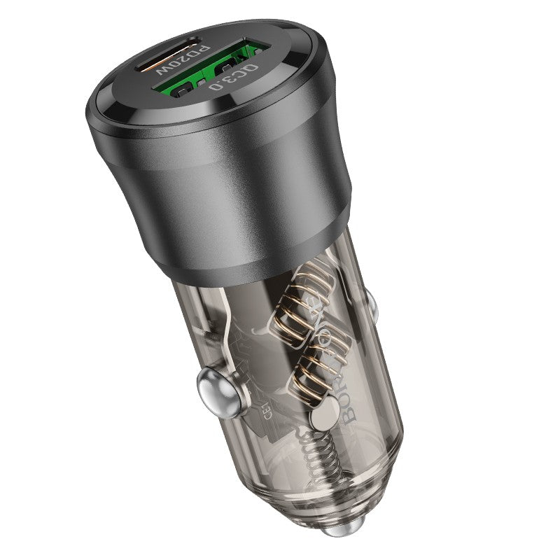 Automobilinis įkroviklis Borofone BZ25 38W USB-C/USB-A juodas Default Title