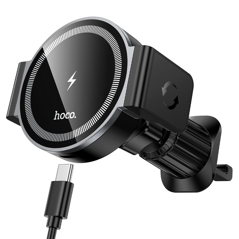 Automobilinis laikiklis-įkroviklis Hoco HW35 MagSafe 15W (air vent) juodas Default Title