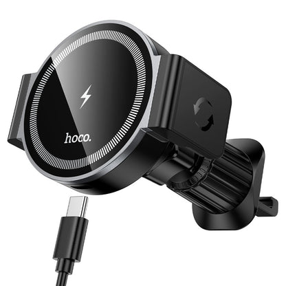 Automobilinis laikiklis-įkroviklis Hoco HW35 MagSafe 15W (air vent) juodas Default Title