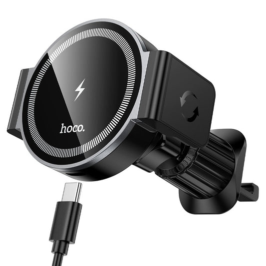 Automobilinis laikiklis-įkroviklis Hoco HW35 MagSafe 15W (air vent) juodas Default Title