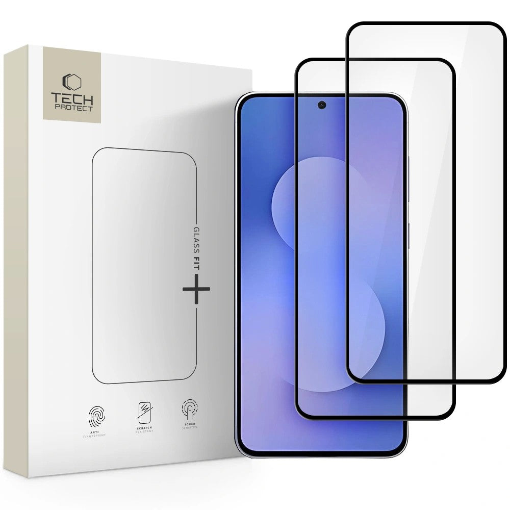 LCD apsauginis stikliukas Tech-Protect Glass Fit+ 2-Pack Samsung S731 S25 FE juodas Default Title
