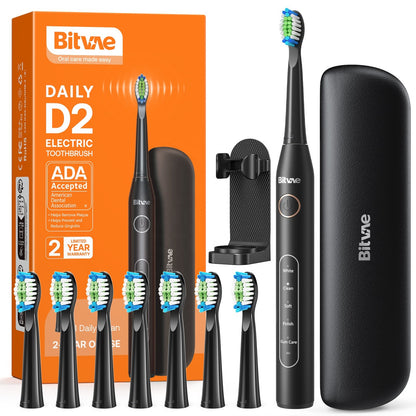 Elektrinis dantų šepetėlis Bitvae D2 juodas Default Title
