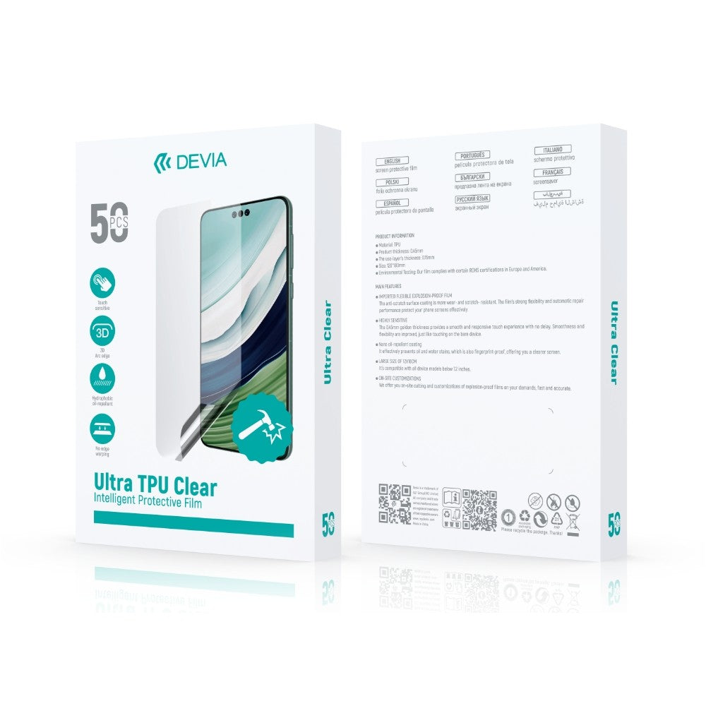 Plėvelių rinkinys karpymo mechanizmui Devia Ultra Intelligent TPU 50vnt. Default Title