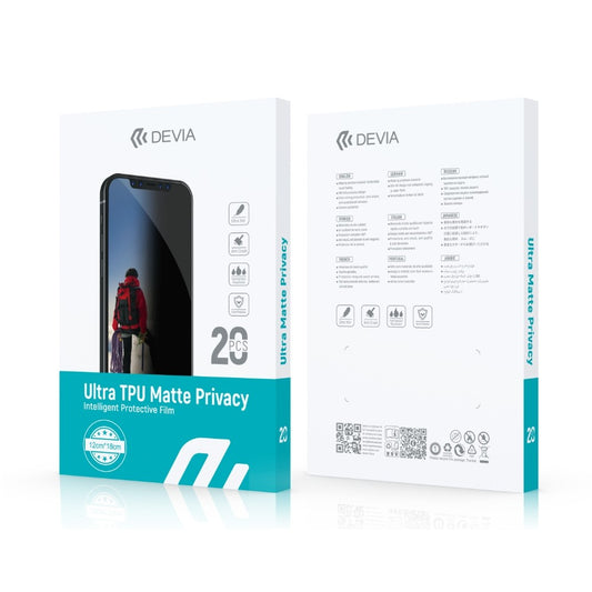 Plėvelių rinkinys karpymo mechanizmui Devia Ultra Intelligent TPU Matte Privacy 20vnt. Default Title