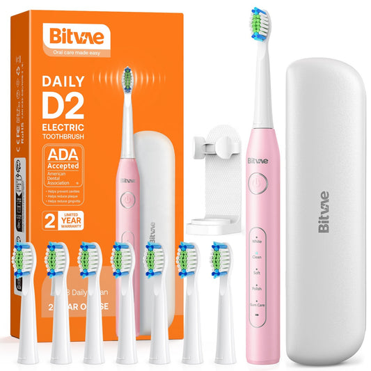 Elektrinis dantų šepetėlis Bitvae D2 rožinis Default Title