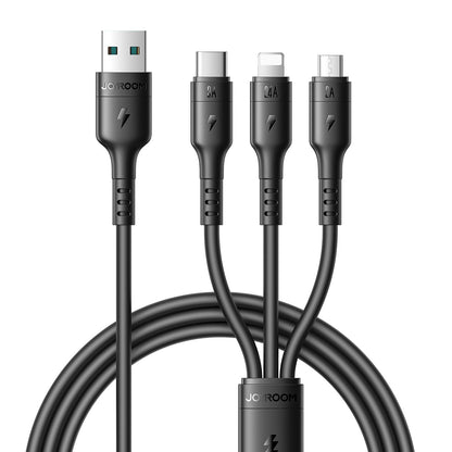 USB kabelis Joyroom S-A61 USB-A to USB-C/Lightning/MicroUSB 3.5A 1.2m juodas Default Title