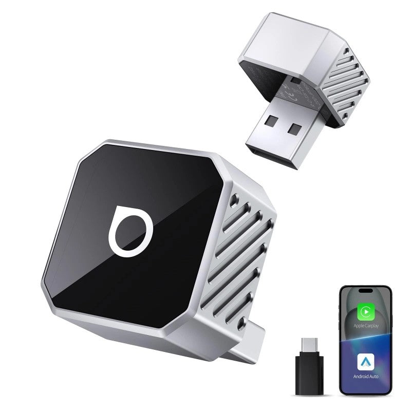 Belaidis CarPlay/Android Auto adapteris Ottocast Mini Cube sidabrinis CP88-T3 Default Title