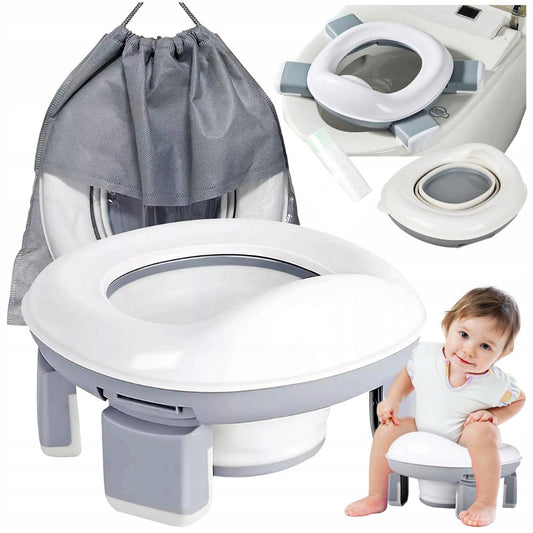 Kelioninis puodukas vaikams Reach Portable Potty 3in1 baltas/pilkas Default Title