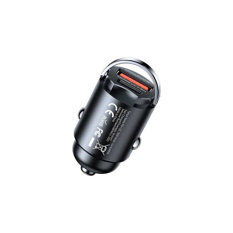 Automobilinis įkroviklis Remax RCC359 30W USB-C/USB-A juodas Default Title