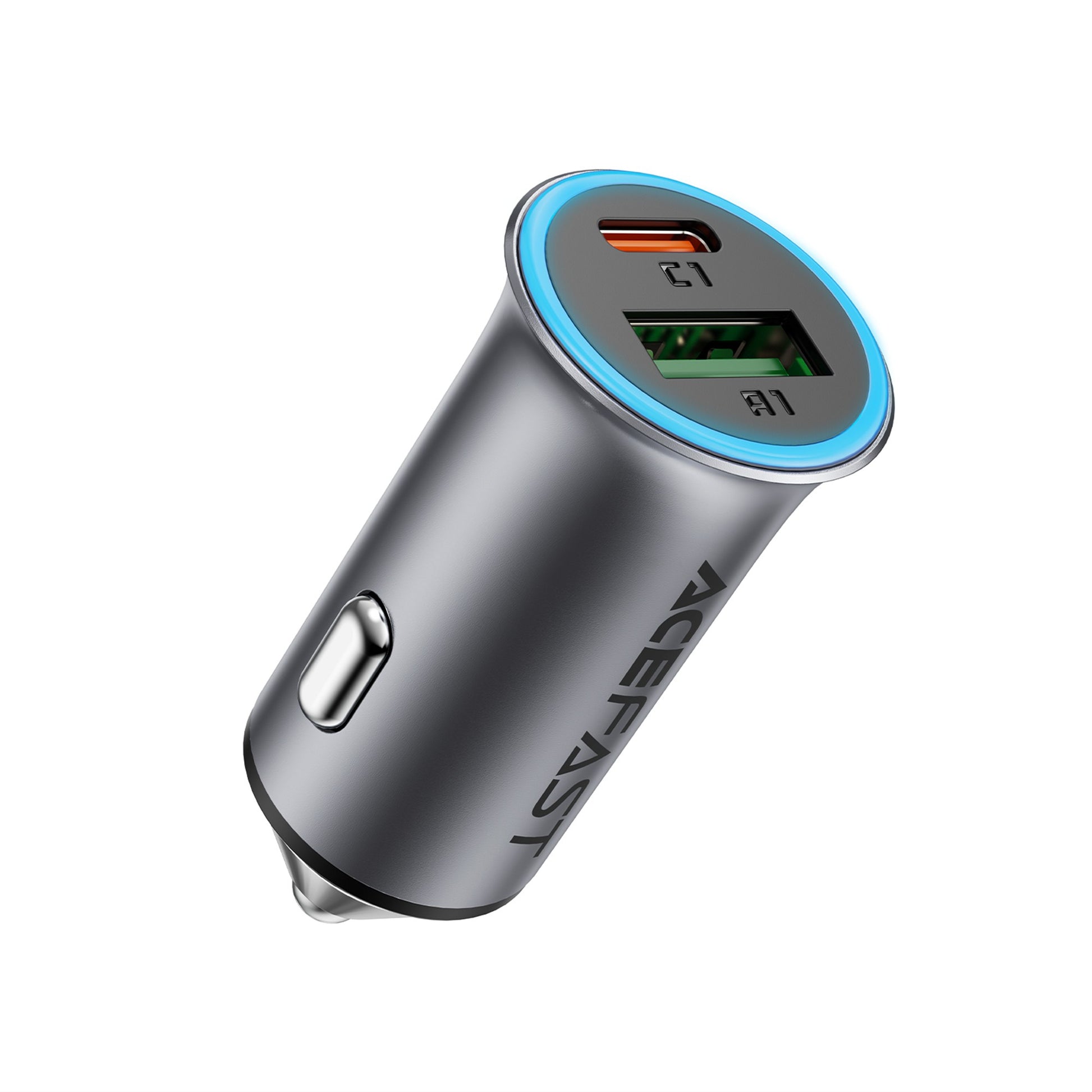 Automobilinis įkroviklis Acefast B16 95W USB-C/USB-A pilkas Default Title
