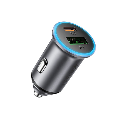 Automobilinis įkroviklis Acefast B15 65W USB-C/USB-A pilkas Default Title