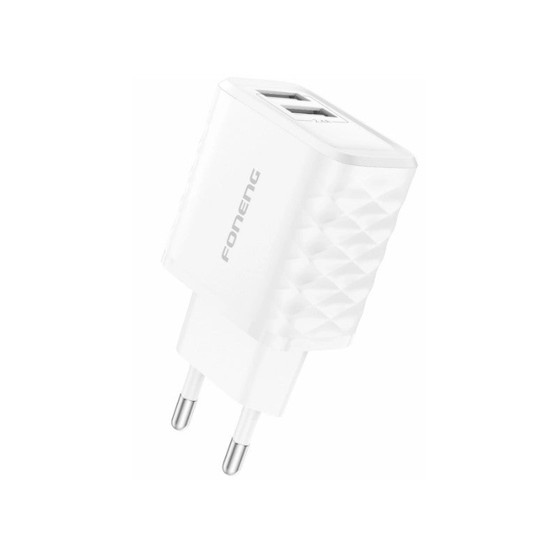 Įkroviklis Foneng EU53 2.4A 2xUSB-A baltas Default Title