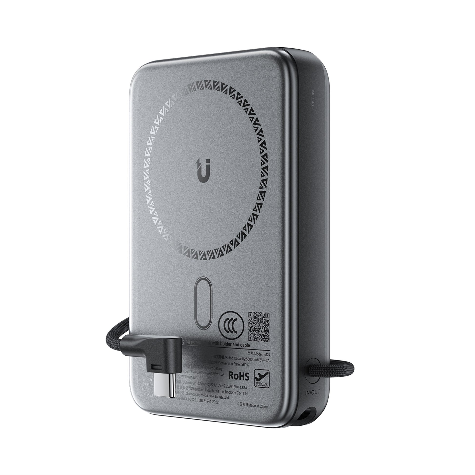 Išorinė baterija Power Bank Acefast M24-10000 22.5W Magnetic Wireless 10000mAh juoda Default Title