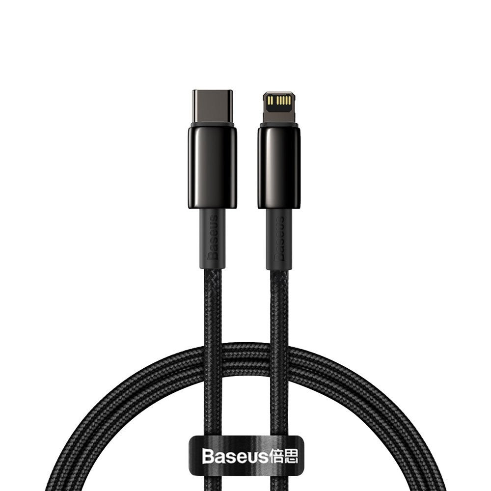 USB kabelis Baseus Tungsten PD20W USB-C to Lightning 1.0m juodas CATLWJ-01 Default Title