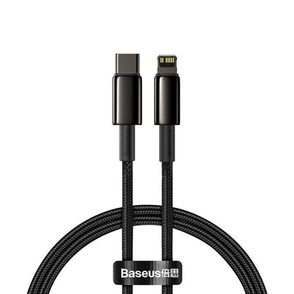USB kabelis Baseus Tungsten PD20W USB-C to Lightning 1.0m juodas CATLWJ-01 Default Title