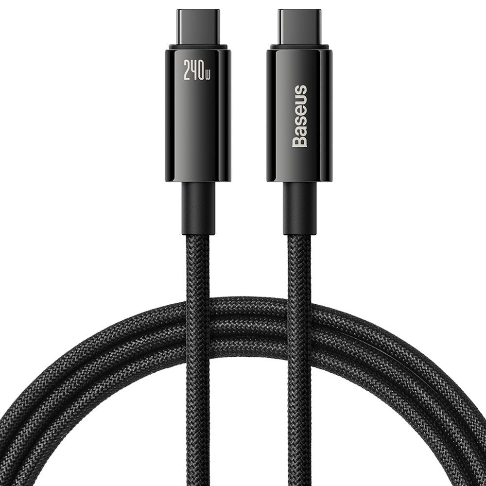 USB kabelis Baseus Tungsten 240W USB-C to USB-C 1.0m juodas CAWJ040001 Default Title