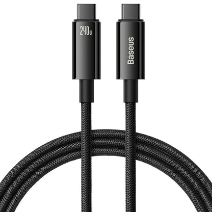 USB kabelis Baseus Tungsten 240W USB-C to USB-C 1.0m juodas CAWJ040001 Default Title