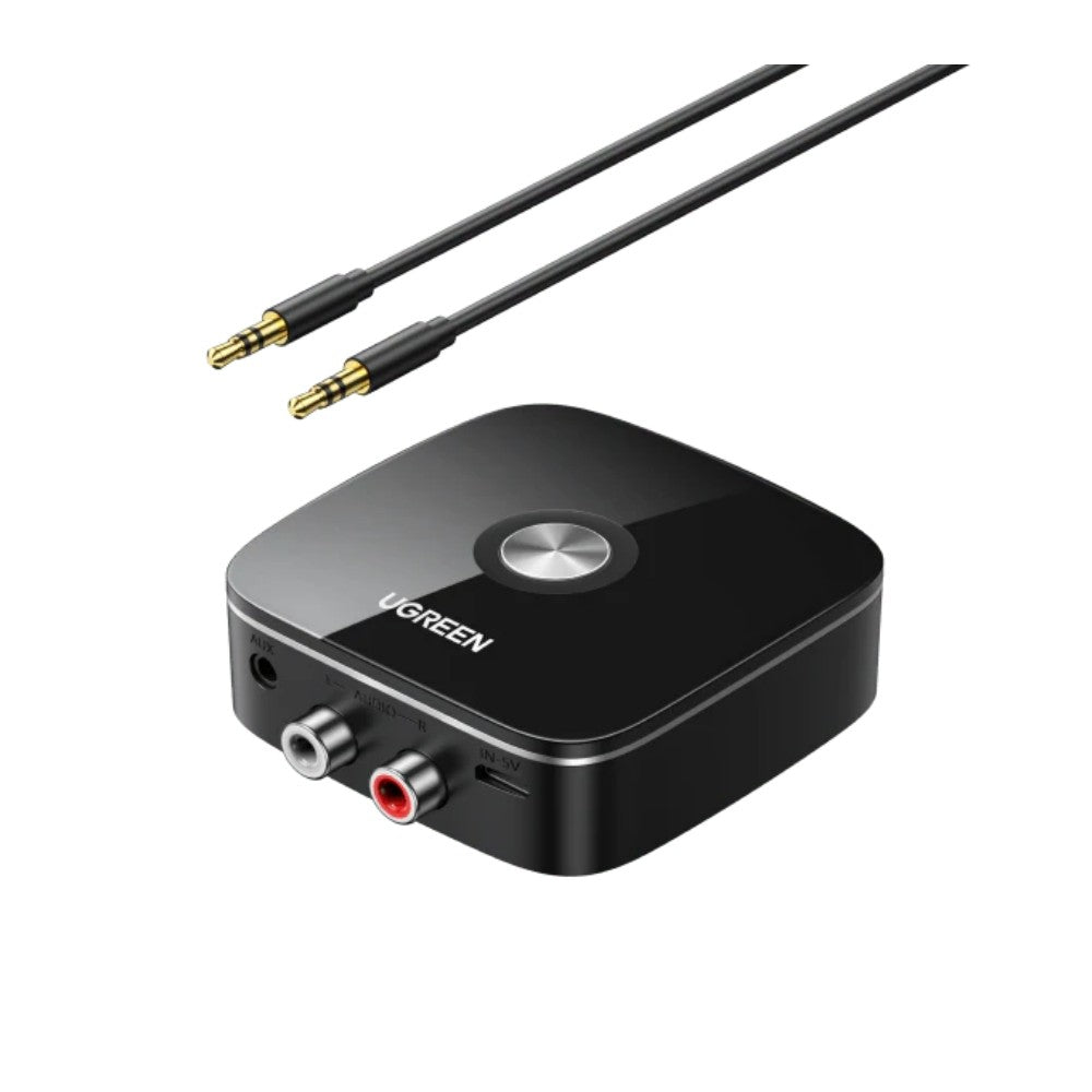 Bluetooth adapteris imtuvas Ugreen CM123 2xRCA/AUX Bluetooth 5.0 juodas (30445) Default Title