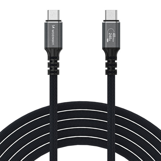 USB kabelis Wozinsky WPS-UY42S USB-C Thunderbolt 4 240W 2.0m juodas Default Title