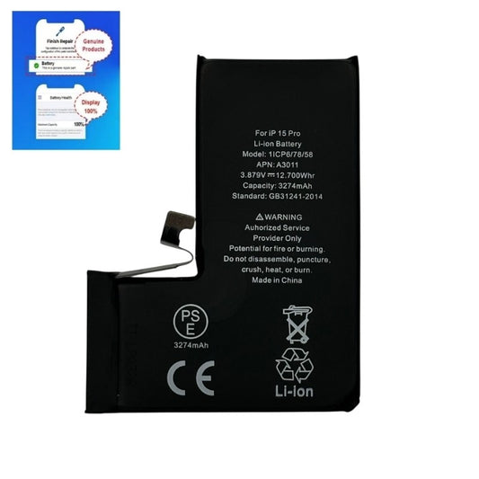 Akumuliatorius Apple iPhone 15 Pro 3274mAh Diagnosable OEM Default Title