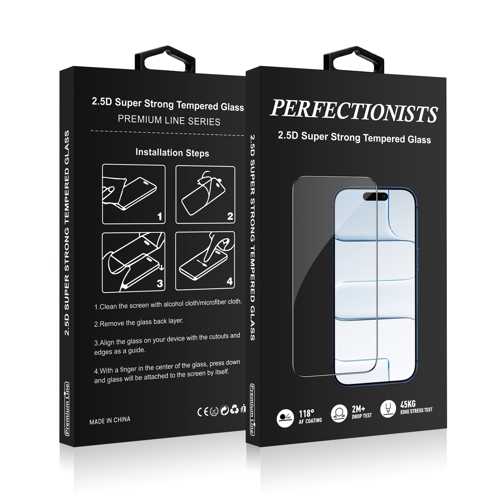LCD apsauginis stikliukas Perfectionists 2.5D Super Strong Tempered Glass Apple iPhone 14 Pro Max juodas Default Title