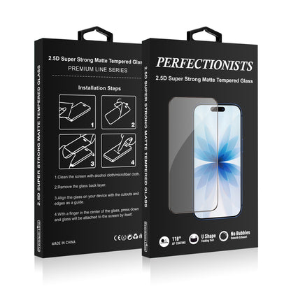 LCD apsauginis stikliukas Perfectionists 2.5D Super Strong Matte Tempered Glass Apple iPhone 12/12 Pro juodas Default Title