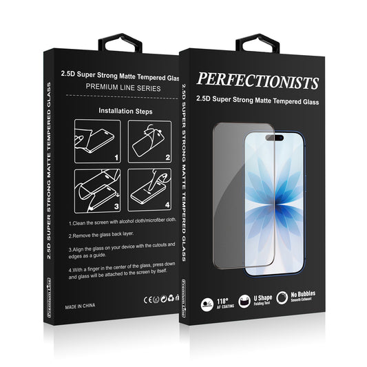 LCD apsauginis stikliukas Perfectionists 2.5D Super Strong Matte Tempered Glass Apple iPhone 15 Pro Max juodas Default Title