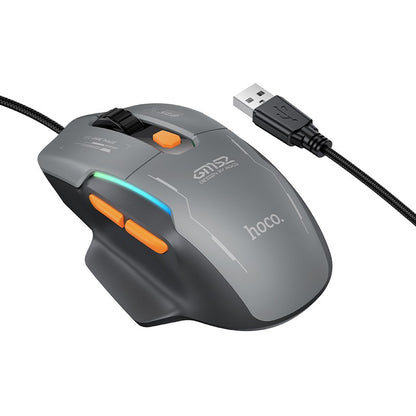 Laidinė pelė Hoco GM52 RGB Gaming juoda/pilka