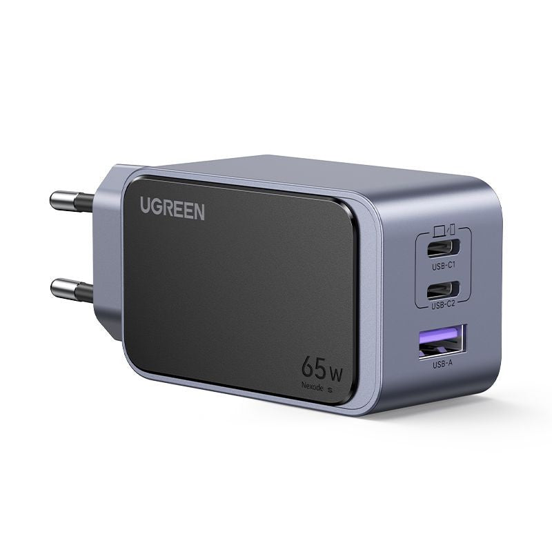 Įkroviklis Ugreen X553 GaN 65W 2xUSB-C/USB-A pilkas (35042) Default Title